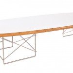 Wire-base Elliptical table by Charles and Ray Eames