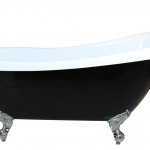 Lawson bath, claw-foot old world black and white bathtub