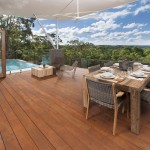 Outdoor entertaining is made easy with this dining set-up
